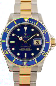 Used Rolex Submariner 16613 Blue Dial