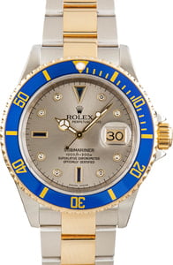 Rolex Submariner 16613T Serti Diamond Dial