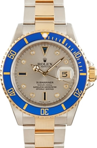 Pre-Owned Rolex Submariner 16613T Serti Dial