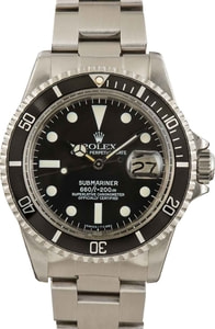 Mens Vintage Rolex Submariner 1680 Black Dial