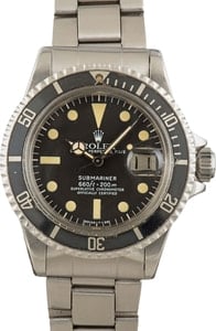 Vintage Rolex Submariner 1680 Stainless Steel Black Dial