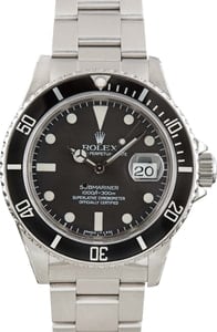 Used Rolex Submariner 16800 Stainless Steel Oyster