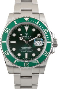 Used Rolex Submariner Ref 116610LV Stainless Steel Hulk