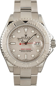 Rolex Yacht-Master 40MM Stainless Steel, Oyster Band Platinum Dial & Bezel, B&P (2004)