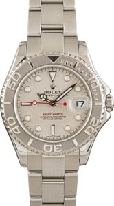 Rolex Yacht-Master 35MM Stainless Steel, Oyster Band Platinum Bezel & Dial, B&P (2000)
