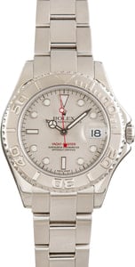Pre-owned Rolex Yacht-Master Ref 168622 Platinum Bezel & Dial