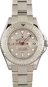 Rolex Yacht-Master 35MM Stainless Steel, Oyster Band Platinum Dial & Bezel, B&P (2010)