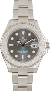 Used Rolex Yacht-Master 37 Ref 268622 Platinum Bezel