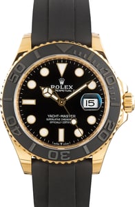 Pre-Owned Black Dial Rolex Yacht-Master 42 Ref 226658 18k Yellow Gold
