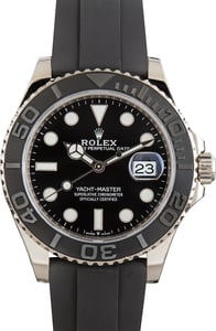 Used 18k White Gold Rolex Yacht-Master 42 Ref 226659 Black Dial