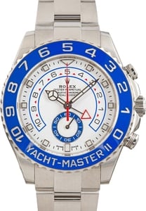 Rolex Yacht-Master II Blue Bezel 116680 White Dial