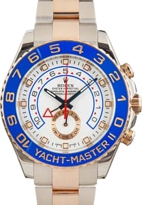 Pre-owned Rolex Yacht-Master II Ref 116681 Steel & 18k Everose Gold