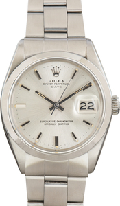 Vintage Silver Dial Rolex Date Ref 1500