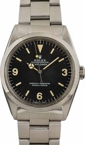 Rolex Explorer 36MM Vintage Black Arabic Dial Stainless Steel Oyster, Circa 1984