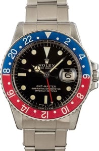 Vintage 1966 Rolex GMT-Master 1675 Pepsi Bezel