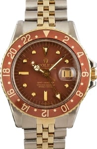 Vintage Rolex GMT-Master 1675 Two Tone Root Beer