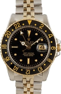 Vintage Rolex Mens GMT-Master 1675 Black 'Nipple' Dial