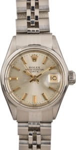 Ladies Rolex Date 6519 Silver Dial