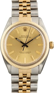 Used Rolex Oyster Perpetual 34 Champagne Dial Ref 1005 Black Hands