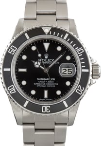Vintage Stainless Steel Rolex Submariner Ref 16800
