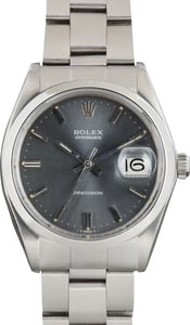 Vintage Rolex Oysterdate Ref 6694 Slate Dial