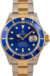 Rolex Submariner 16613 Blue and Gold Bezel