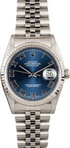 Rolex Men's Blue Roman Datejust 16234