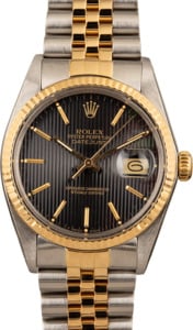 Rolex Datejust 16013 Black Tapestry Dial