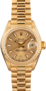 Pre-Owned Ladies Rolex President 69178 18k Yellow Gold