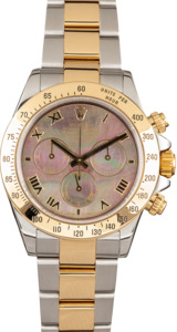 Pre Owned Black Mother of Pearl Rolex Daytona 116523