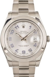 Rolex Datejust 116300 Silver Arabic Dial
