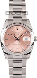 Used Rolex Date 115200 Salmon Dial