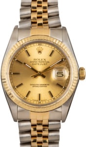 Datejust Rolex Stainless/Gold 16013