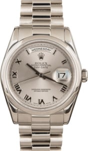 Rolex Day-Date President 118206 Silver Dial