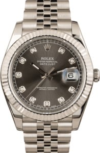 Pre Owned Rolex Datejust 41 Ref 126334 Dark Rhodium Dial