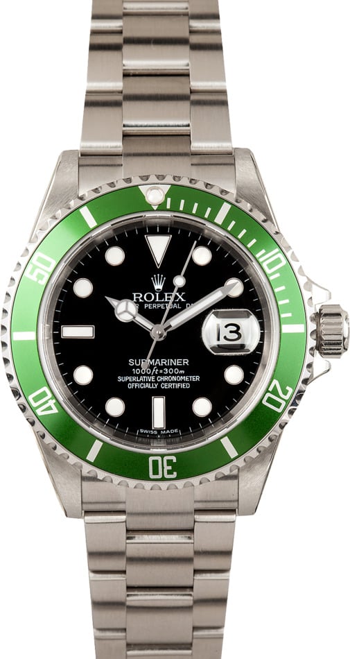 Rolex Submariner Date 16610LV 50th Anniversary Green Bezel