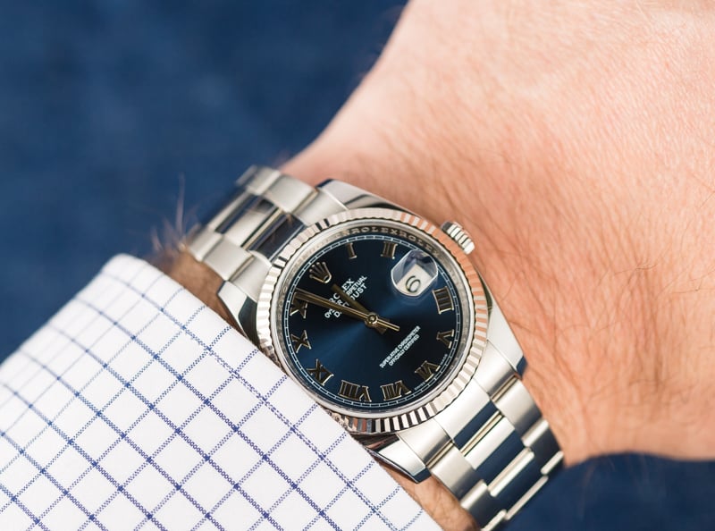 Rolex Datejust 116234 Blue Roman Dial