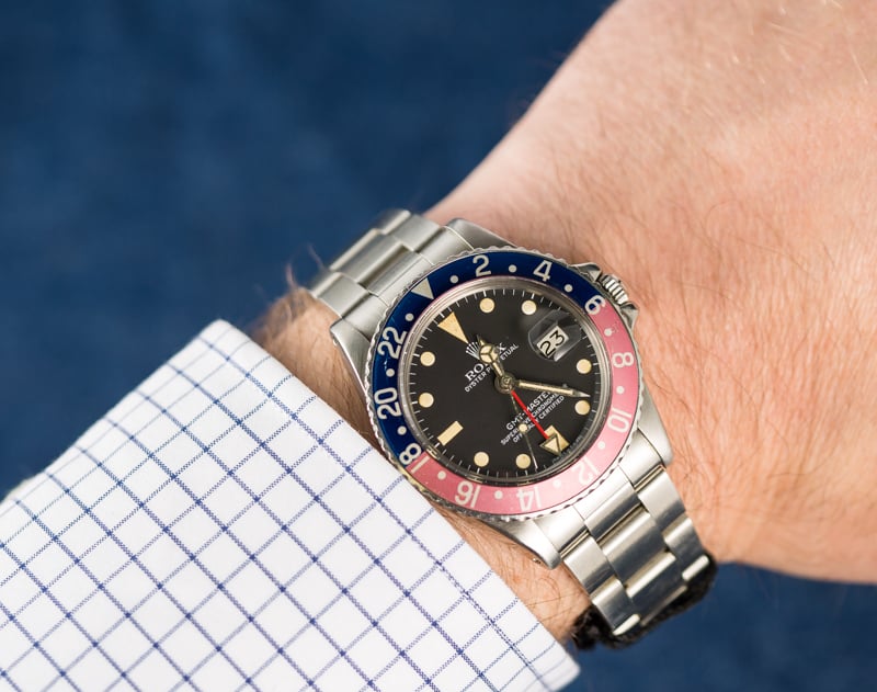 Vintage Rolex GMT-Master 1675 Faded Pepsi