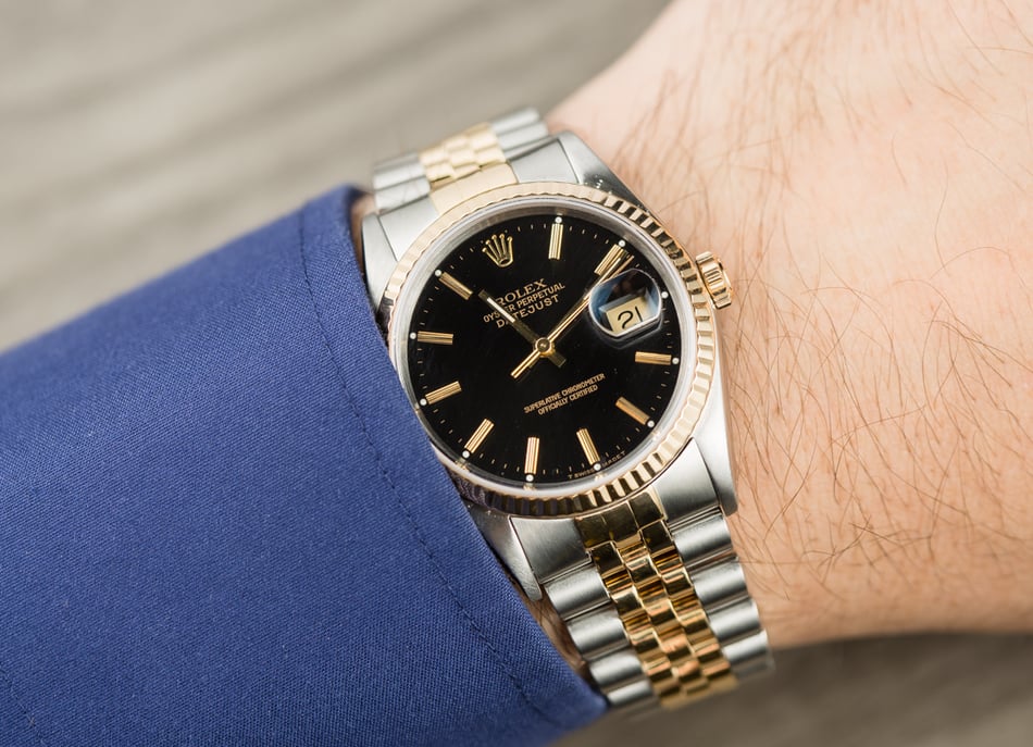 Rolex Datejust 16233 Black Dial 100% Authentic