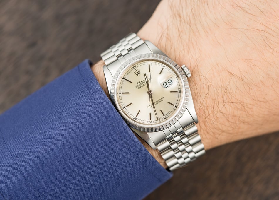 Rolex Datejust 16220 Stainless Steel Bezel