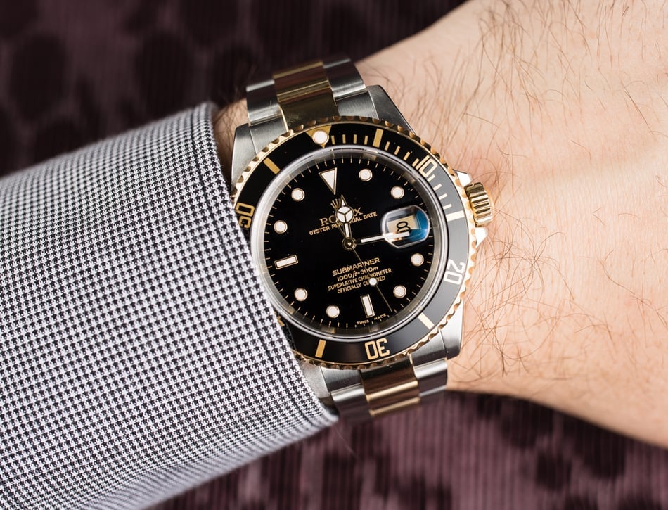 Rolex Submariner 16613 Two-Tone Black Bezel