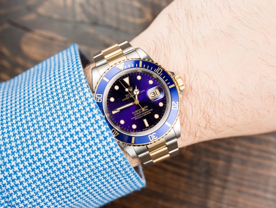 Two-Tone Rolex Blue Submariner 16613