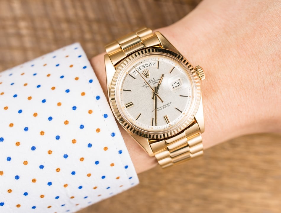 Rolex Day-Date President 1803 Linen Dial