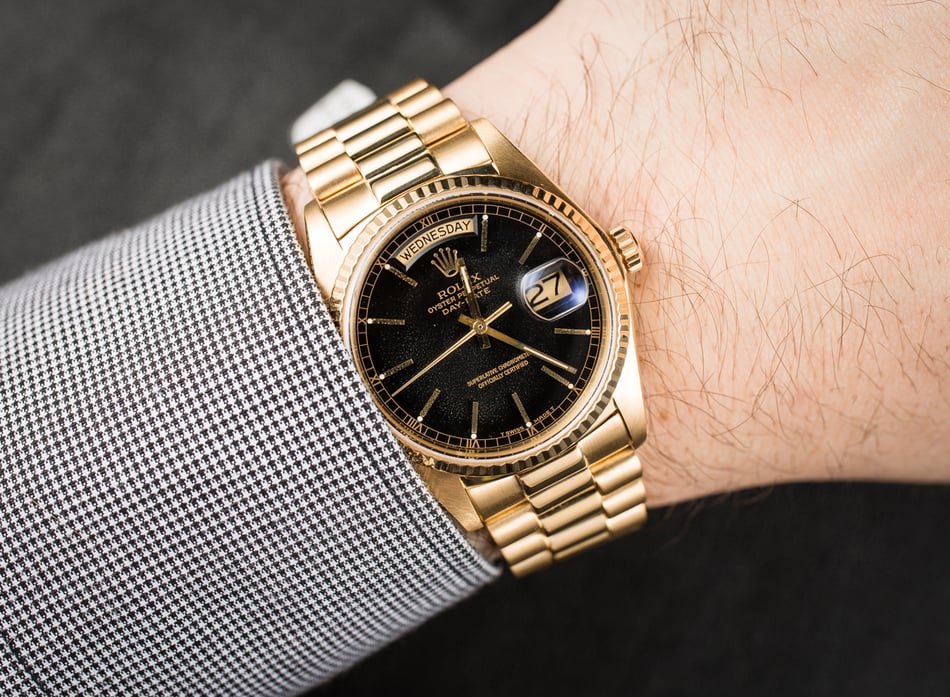 Rolex Day-Date 18038 Black Dial President