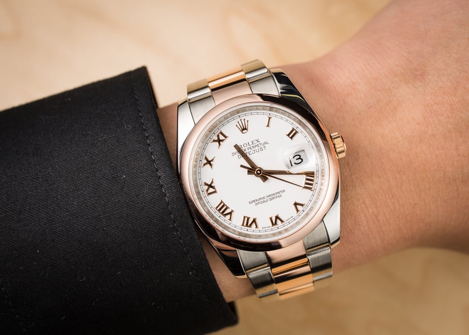 Rolex Datejust 116201 Two-Tone Rose Gold