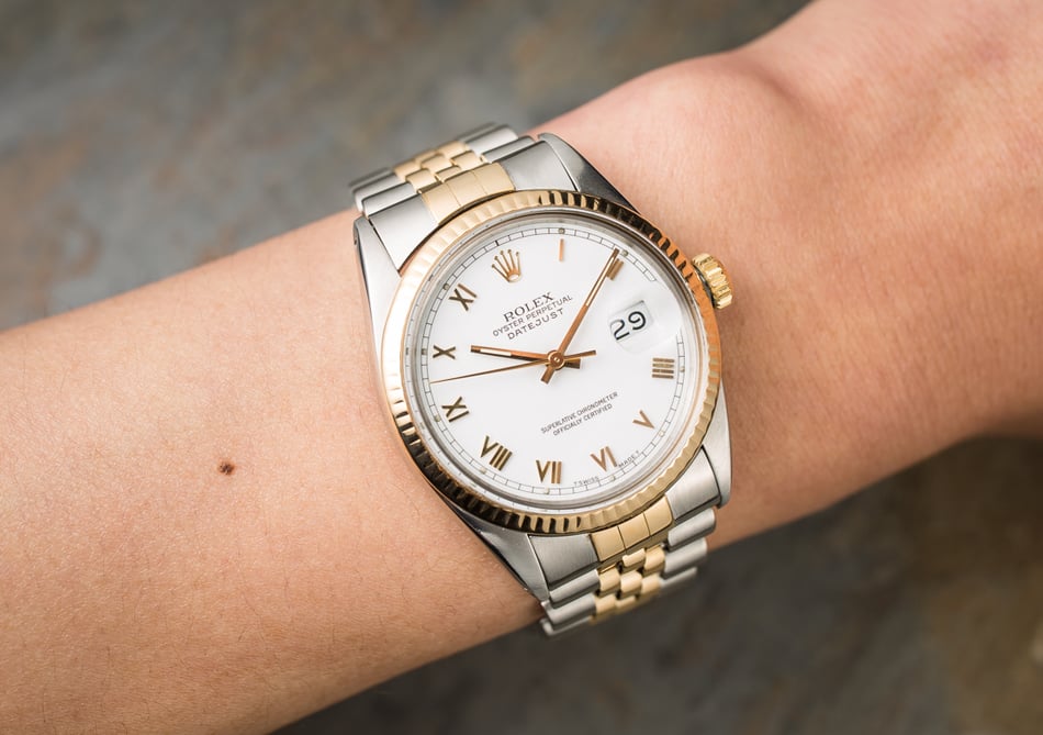 Rolex Two-Tone Datejust 16013 White