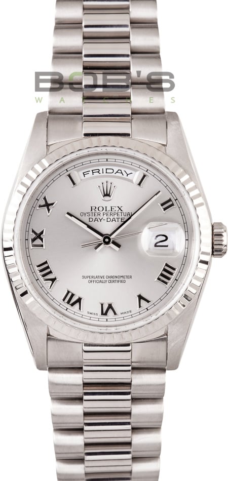 Mens Rolex President 18k White Gold 18239