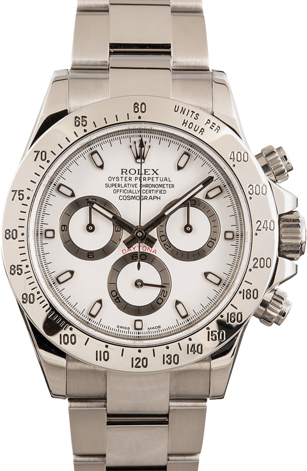 Rolex Daytona 116520 White Dial with Steel Oyster