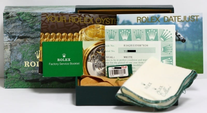 Rolex Datejust 16203 White Index Dial