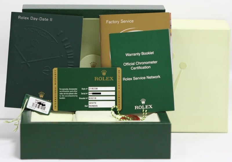 Rolex 41MM Day Date 218238 White Roman